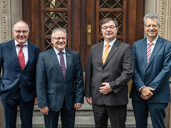 Vorsitzende der BG BAU (v. l. n. r.): Edgar Glasner, Mathias Neuser, Walter Sailer, Thomas Möller
